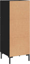 vidaXL - Dressoir - 34,5x34x90 - cm - bewerkt - hout - zwart