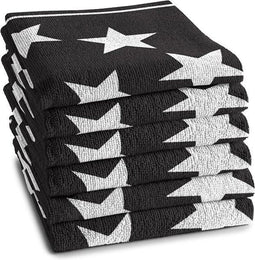 DDDDD Keukendoek Star Black (6 stuks)