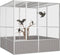Vogelkooi 111X107X211,5 Cm Gegalvaniseerd Staal Grijs