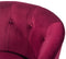 ELIOTT Fauteuil - Metalen poten - Rood fluweel - L 68 x D 59 x H 72 cm