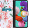 iMoshion Hoesje Geschikt voor Samsung Galaxy A51 Hoesje Met Pasjeshouder - iMoshion Design Softcase Bookcase - Wit / Roze / Blossom Watercolor