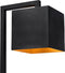 Atmooz - Tafellamp Maestro - Slaapkamer / Woonkamer - Industrieel - Zwarte Buitenkant - Gouden Binnenkant - Hoogte 49cm - Metaal