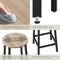 tectake® Barkruk Corby - Set van 2 - Industrieel design - MDF-hout - Lichtbruin (2 stuks)