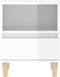 vidaXL - Nachtkastje - 40x35x50 - cm - hoogglans - wit