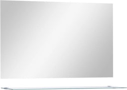 vidaXL - Wandspiegel - met - schap - 100x60 - cm - gehard - glas