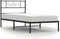 vidaXL - Bedframe - met - hoofdbord - metaal - zwart - 100x200 - cm