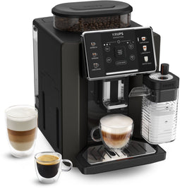 Krups EA912910 - Volautomatische koffiemachine - 6 dranken versgemalen koffie - Compact design