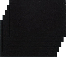 SVJ Deurmat Rechthoekig - 80 x 100 x 1 cm - Kokos - Zwart - Set van 5
