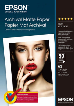 Epson C13S041344 - Archiefpapier A3 - 189g/m² mat (50 vel)