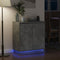 vidaXL - Dressoir - met - LED - in - Beton - Grijs - 71x34,5x75 - cm - van - Geengineerd - Hout