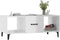 vidaXL - Salontafel - 102x50x40 - cm - bewerkt - hout - hoogglans - wit