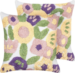 TRICORNIO - Sierkussen set van 2 - Meerkleurig - 45 x 45 cm - Katoen