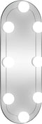 vidaXL - Wandspiegel - met - LED's - ovaal - 15x40 - cm - glas