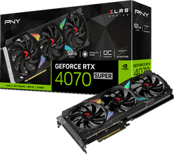 PNY GeForce RTX 4070 SUPER - Grafische Kaart - 12GB GDDR6X - Overclocked Triple Fan RGB
