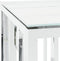 vidaXL - Salontafel - 110x45x45 - cm - roestvrij - staal - en - glas - zilverkleurig