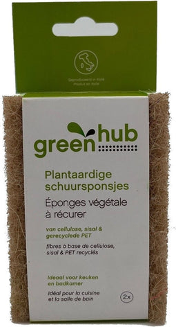 Greenhub Eco Schuursponsjes - 2 Stuks