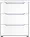 vidaXL - Dressoir - VISNES - 60x40x73 - cm - bewerkt - hout - wit