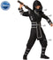 Atosa Carnaval verkleed kostuum/outfit - Ninja Warrior - voor jongens - zwart/wit - polyester - Compleet 140