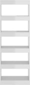 vidaXL - Boekenkast/kamerscherm - 60x30x166 - cm - bewerkt - hout - hoogglans - wit