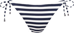 Barts Coaste Tanga - Dames Bikinibroekje - Gestreept design met zijstrikjes - Navy