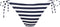 Barts Coaste Tanga - Dames Bikinibroekje - Gestreept design met zijstrikjes - Navy