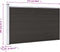 vidaXL - Schuttingpaneel - 175x105 - cm - HKC - zwart