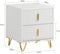 SoBuy FBT115-Wx2 - Nachtkastje - 2 lades - Wit (2 stuks)