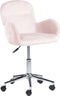 PRIDDY - Bureaustoel - Roze - Fluweel