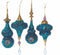 Peacock Color Icicle Plastic 6 x 6.5 Inch