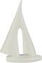 J-Line decoratie Zeilboot - porselein - wit - large