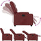 Fauteuil verstelbaar kunstleer wijnrood
