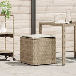 vidaXL - Kussenbox - Beige - 50x50x50 - cm - Poly - Rattan