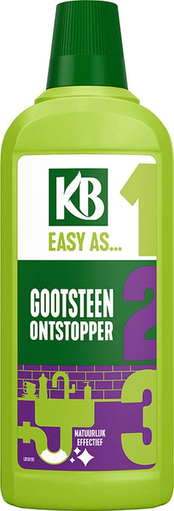 KB Gootsteen Ontstopper Concentraat - Gootsteenontstopper vloeibaar - 750ml - Effectief tegen hardnekkige verstoppingen