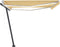 vidaXL - Luifel - automatisch - met - LED - en - windsensor - 400x300 - cm - geel - en - wit