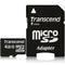 Transcend microSDHC 4GB - Geheugenkaart Class 10 - Leessnelheid 45MB/s