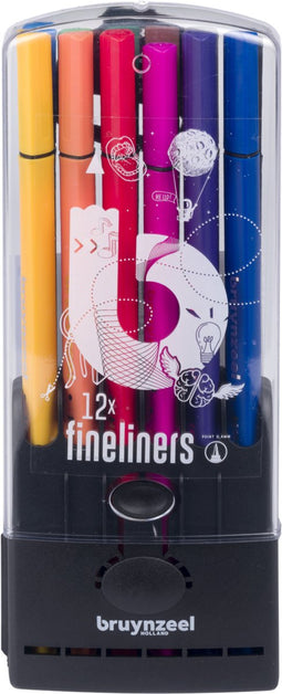 Fineliner bruynzeel teens 0.4mm ass | 4 stuks