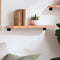vidaXL - Wandschap - 60x20x4 - cm - behandeld - massief - eikenhout - lichtbruin