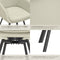 tectake® Draaibare Eetkamerstoel Alicon - Stijlvol Design - Comfortabele Bekleding - Beige (set van 2)