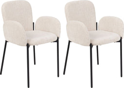 Set van 2 eetkamerstoelen ALBEE Beige