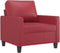 Fauteuil 60 cm kunstleer wijnrood