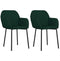 vidaXL - Eetkamerstoelen - fluweel - donkergroen