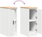 vidaXL - Garagekast - 30x51x85 - cm - massief - grenenhout - wit