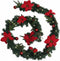 vidaXL - Kerstslinger - met - LED-lampjes - 2,7 - m - PVC - groen