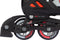 Nijdam Red Raider - 2-in-1 Combo Skeelers - Verstelbaar 37-40 - Zwart/Rood