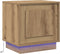 vidaXL - Nachttafel - met - LED - Verlichting - in - Artisan - Eiken - 44x34,5x45 - cm
