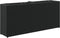 vidaXL - Plantenbak - met - 2 - potten - 90x20x40 - cm - poly - rattan - zwart