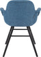 Zuiver Albert Kuip Soft Eetkamerstoelen armleuning Blauw - Set van 2