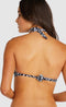 Baku Zimbabwe - Retro halter bikinitop - Verstelbare bandjes - Zwart/Wit zebraprint