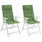 Stoelkussens 2 st hoge rug bladpatroon oxford stof