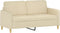 vidaXL - Tweezitsbank - 140 - cm - stof - crèmekleurig